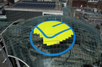 Trinity’s LUFC promotion party display can be seen for ‘smiles’ around