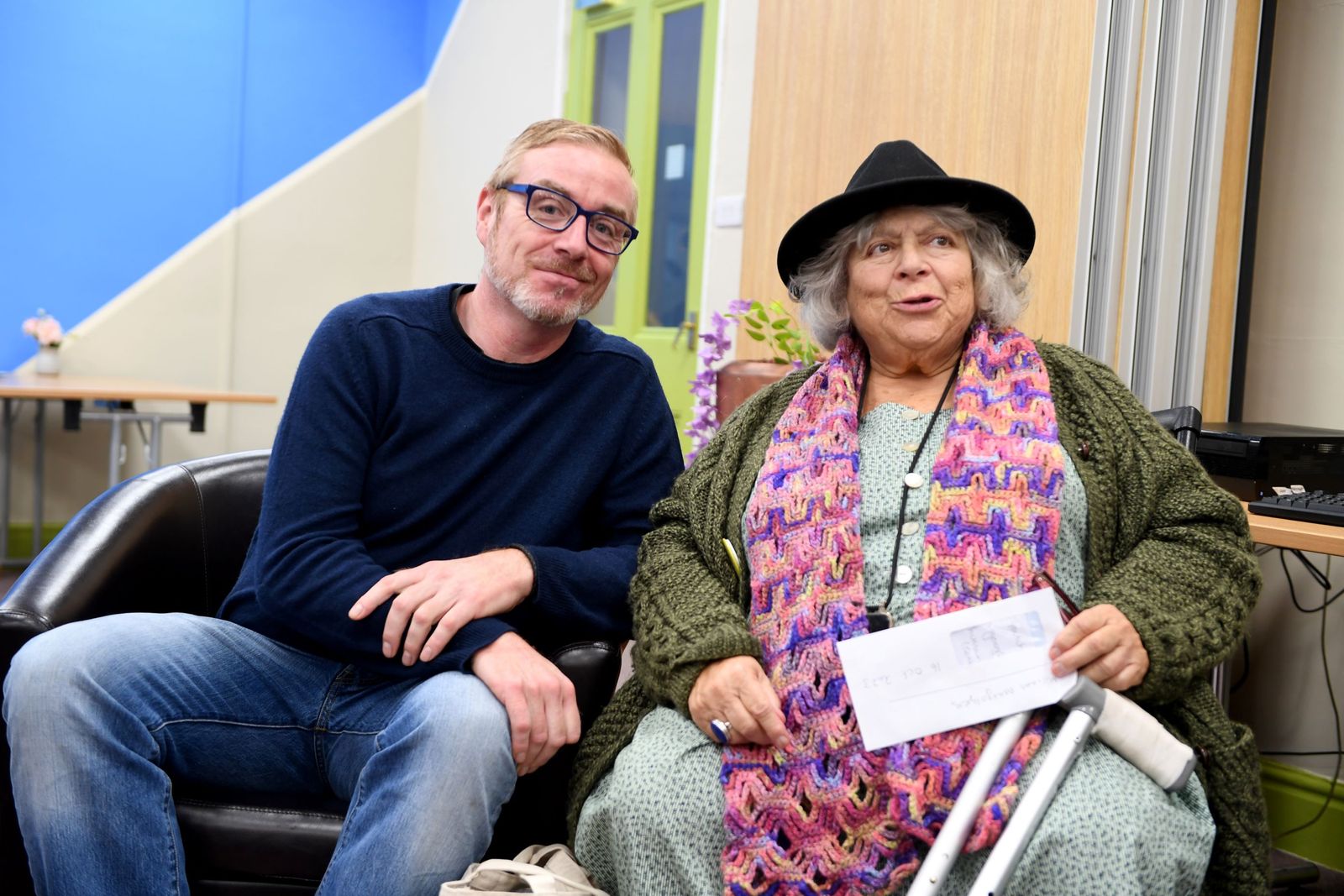 Miriam Margolyes visits Harrogate homeless project
