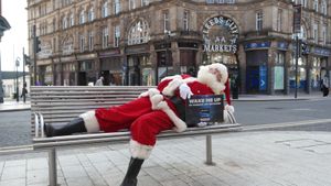 Santa has been spotted around LEEDS today...